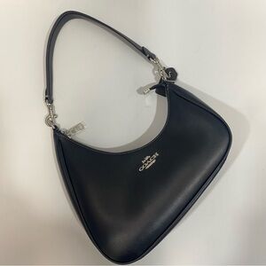Coach Black Leather Hobo Shoulder Bag